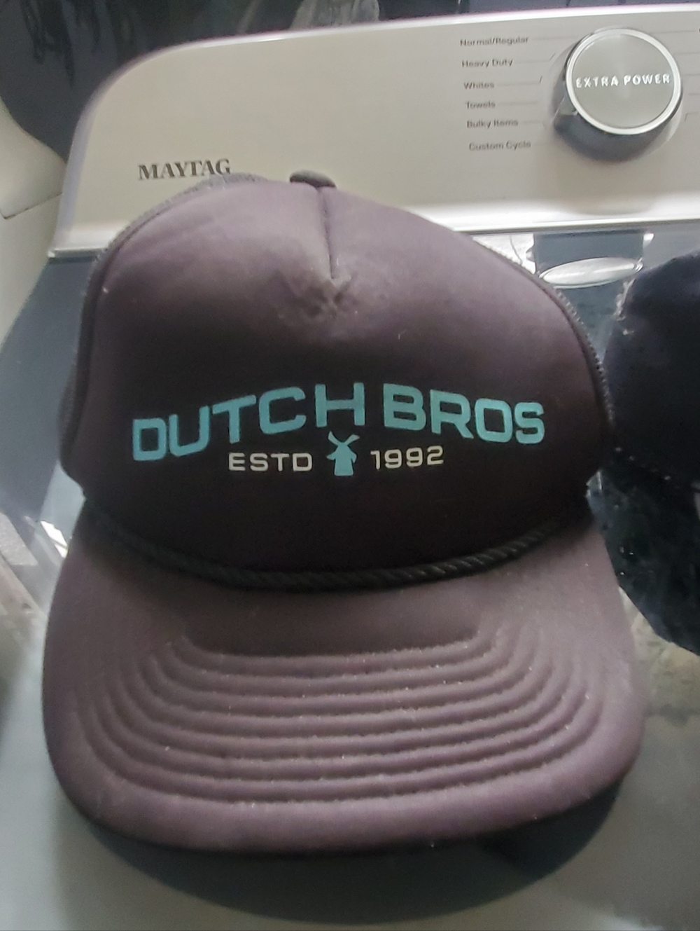 Dutch Bros Black Cap with Teal Logo